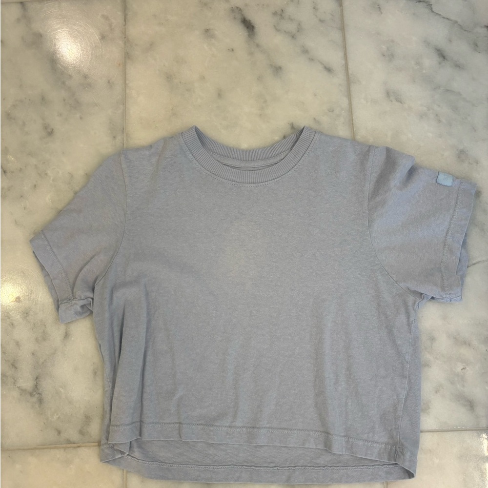 SET Active Light Blue Cropped Tee